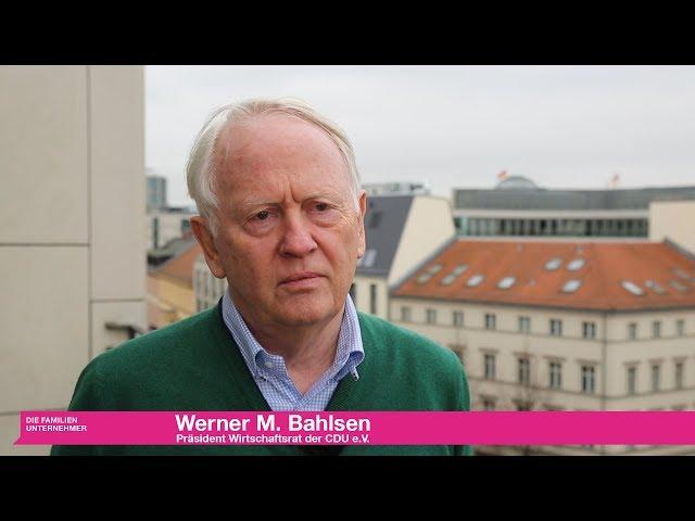 70 Jahre DIE FAMILIENUNTERNEHMER | Glückwunsch von Werner M. Bahlsen