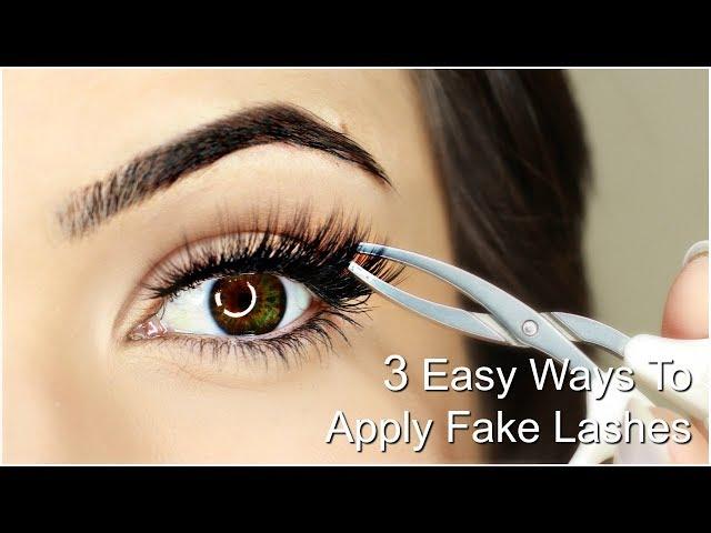 How To Apply False Eyelashes For Beginners | 3 EASY WAYS!