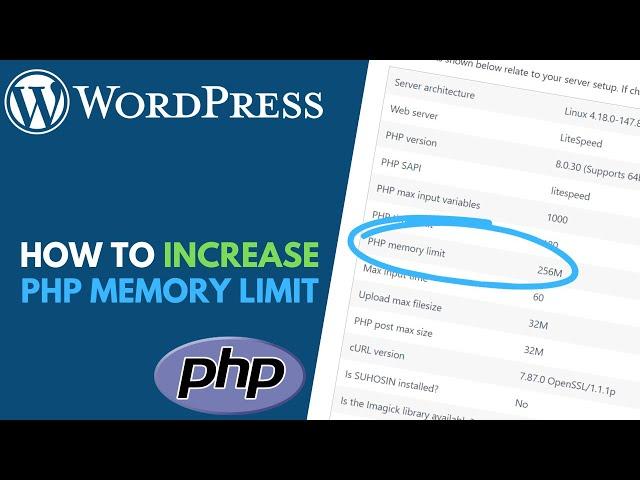 WordPress: How to Increase PHP Memory Limit