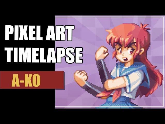 Pixel Art Portrait Timelapse - A-ko