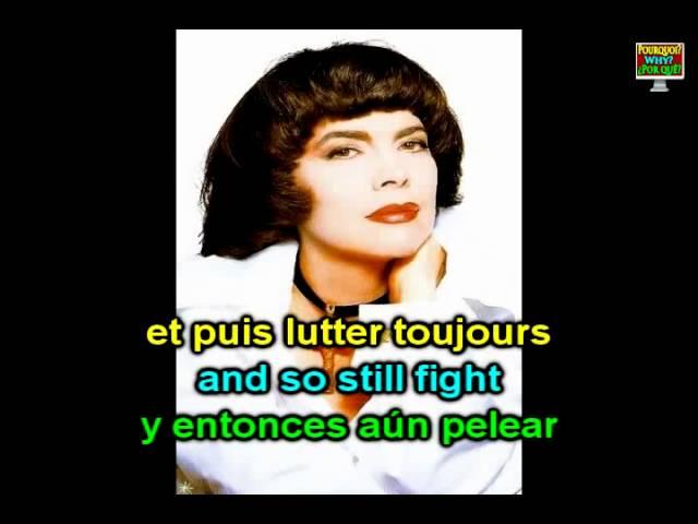 Mireille Mathieu - La quête; Learning French with a song