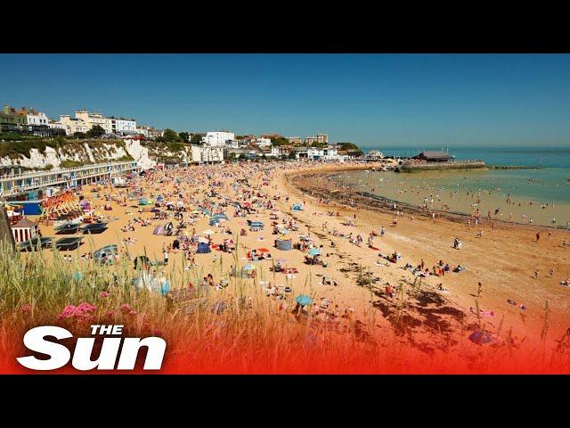 Beaches packed on UK's hottest day despite distancing rules