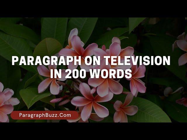 Paragraph on Television in 200 Words