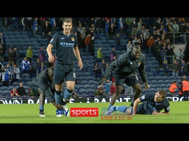 Mario Balotelli pranks Edin Dzeko