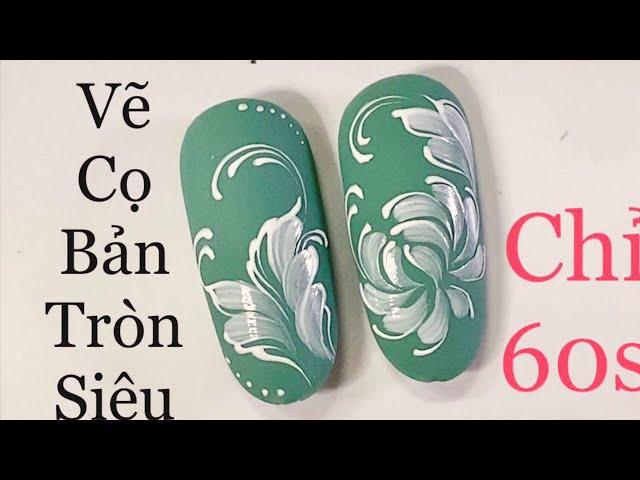 Hướng Dẫn Vẽ Cọ Bản Tròn Siêu Nhanh.Nail Cọ Bản Tròn Gel.