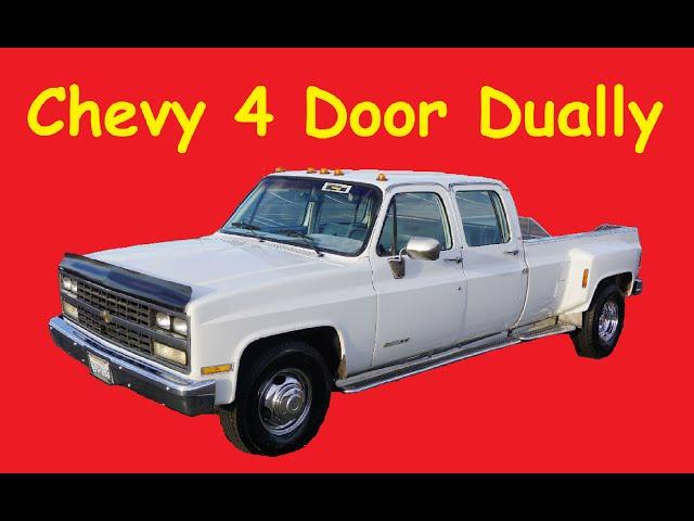 Chevy C/K 1 Ton Crew Cab Dually C3500 Silverado Interior Review Video