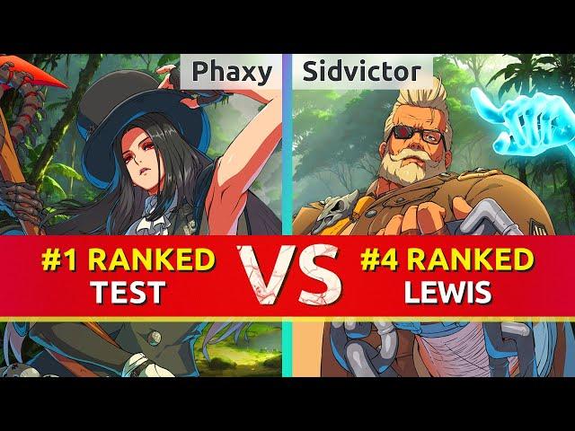 GGST ▰ Phaxy (#1 Ranked Testament) vs Sidvictor (#4 Ranked Goldlewis). High Level Gameplay