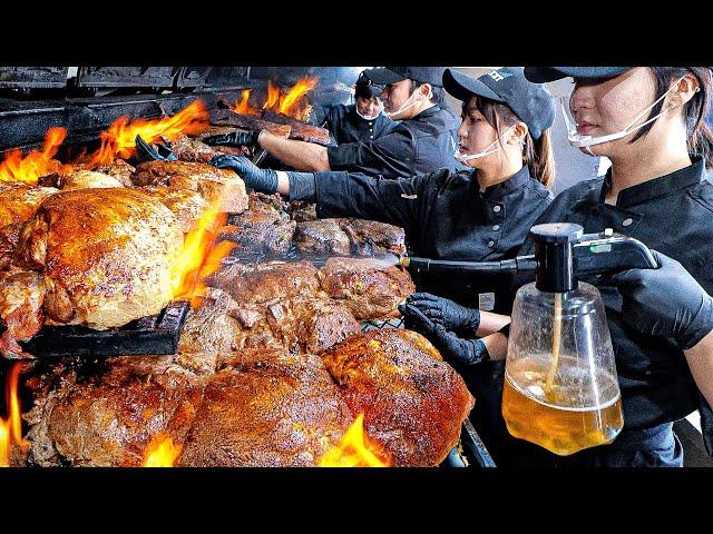 Best Ever American-style BBQ!! Perfect Texas Barbecue, Sold 10 Tons in a Month - Korean street food