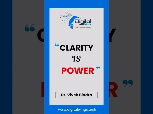 Clarity is Power #inspirationalstory #10million #ai #motivation #digitalwings #yt #digital