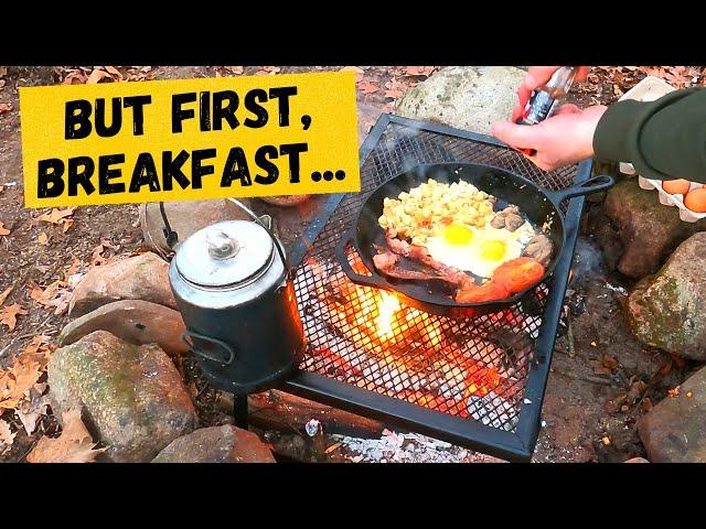 Campfire Breakfast in the Backyard | Cast Iron Skillet