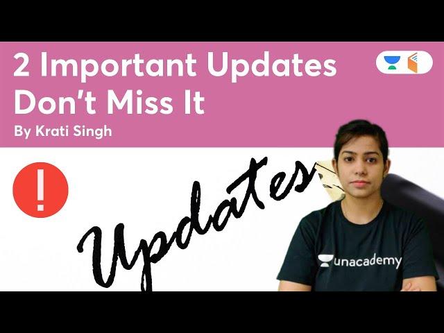 Two Most Important Updates | Don't Miss It | Krati Singh | WifiStudy Studios