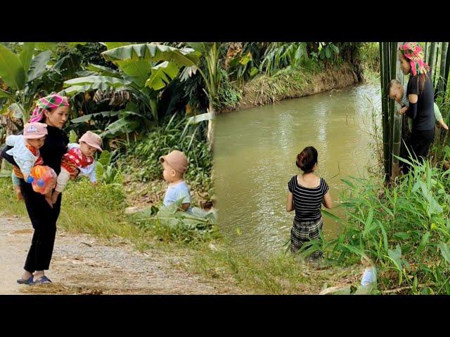 Single mom - Ly Yen Ca catch snails to sell, save woman who tried to commit suicide