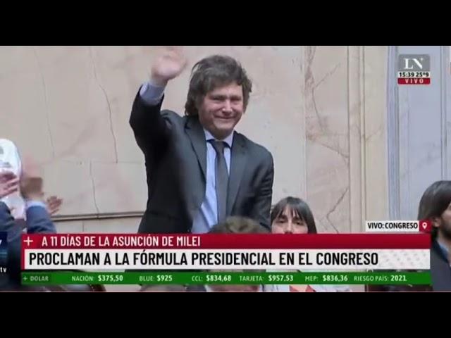 Momento histórico: Cristina Kirchner proclamó a Javier Milei como nuevo presidente electo