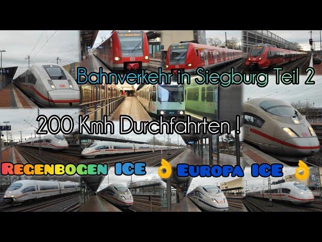 Bahnverkehr in Siegburg Teil 2 / Schnelle 200 Kmh Durchfahrten #train #treno #speed #ice #ice3