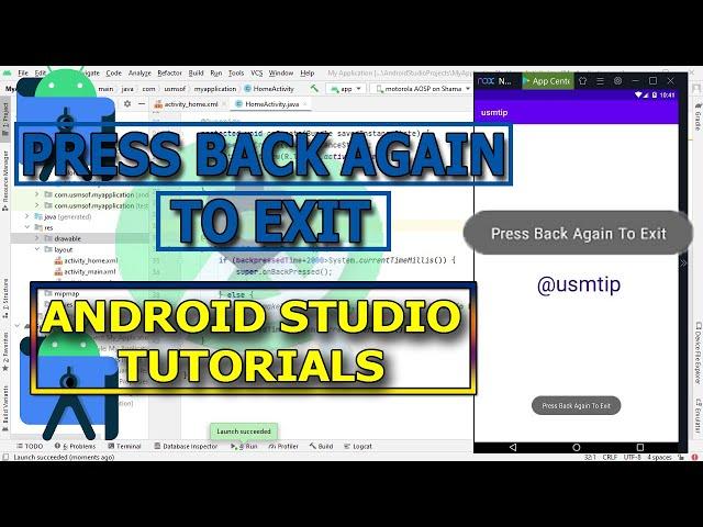 How To #Press #Back #Again in to #Exit in #Application| #Android #Studio #Beginner #Tutorials