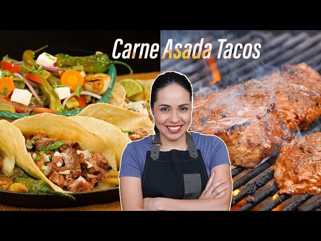 How to make JUICY, TENDER, and FLAVORFUL Carne Asada TACOS | Villa Cocina