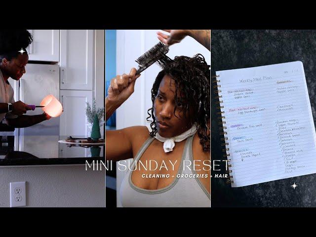 MINI SUNDAY RESET | GROCERIES + CLEANING + HAIR