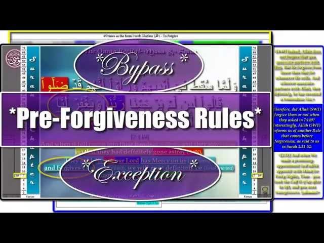 Rules of Forgiveness - Fully Detailed Through The Quran - Pardon-Overlook-Forgive-Repent-Penitent