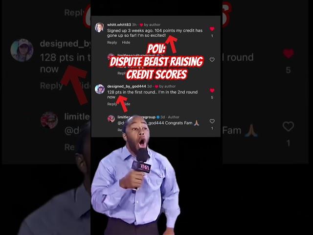 Dispute Beast Raising Credit Scores #shorts #credit #creditrepair #money #finance #disputebeast