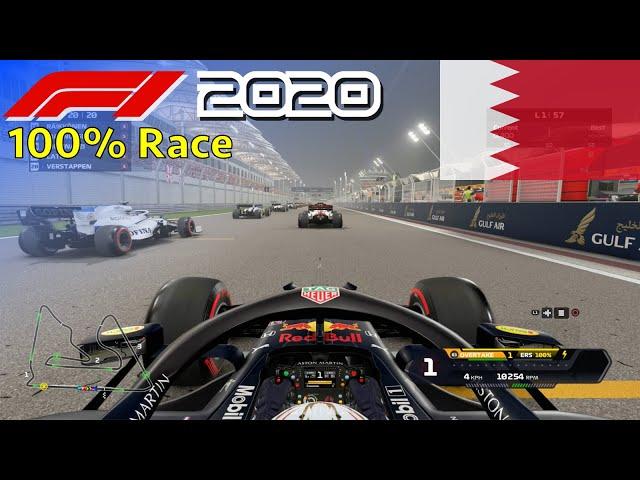 F1 2020 - 100% Race Bahrain in Verstappen's Red Bull | PS5