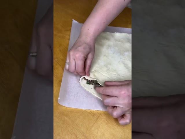 Чуду из слоеного теста с творогом и мясом #вкуснополезно