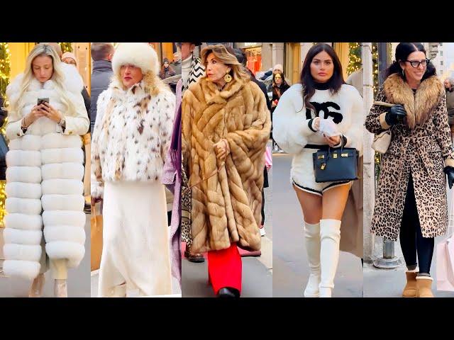 Street Style Spotlight: Christmas in Milan's Fashion District ️