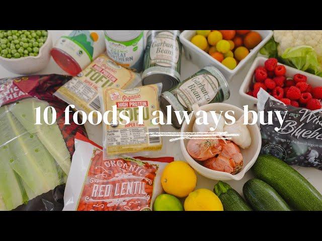 10 Foods I Always Buy  Healthy Vegan Grocery Staples