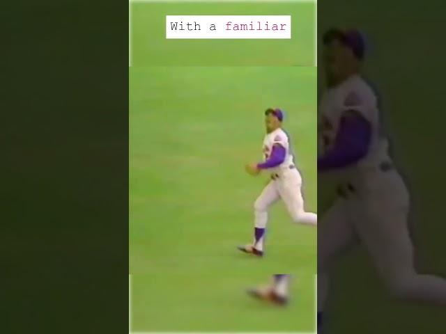 Willie Mays at Met's Old Timer Game Recreating "The Catch" at 50