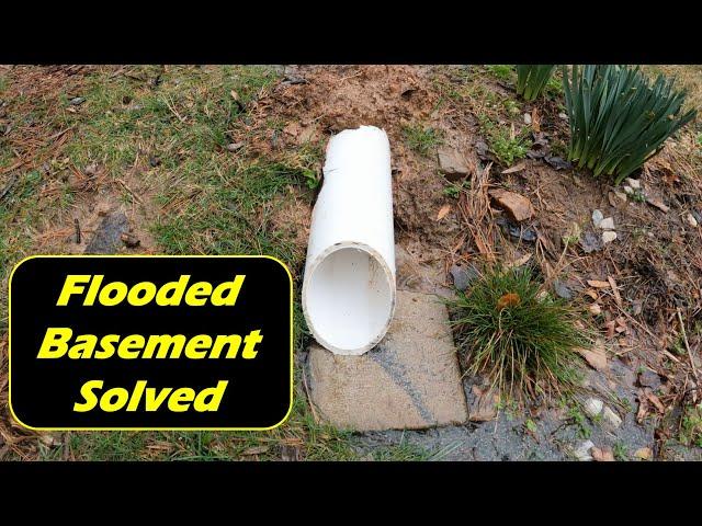 Solving basement flooding with gutters and PVC pipes