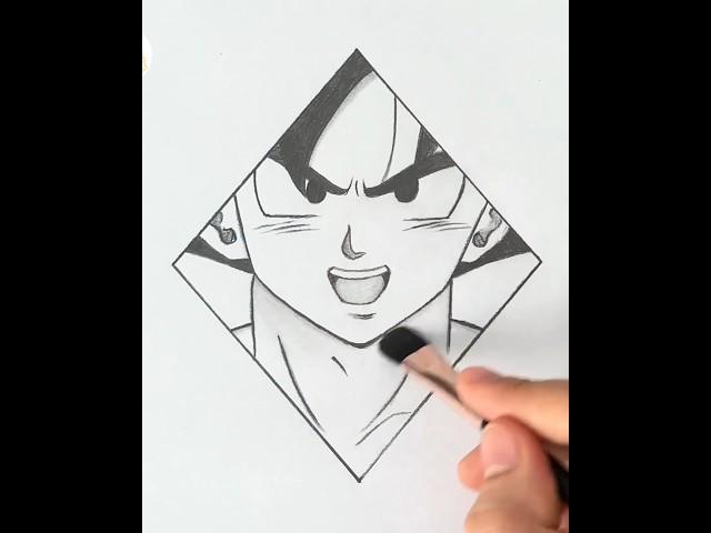 Rate my drawing 1/100? #animearttutorial #drawing #art #goku #anime #satisfying