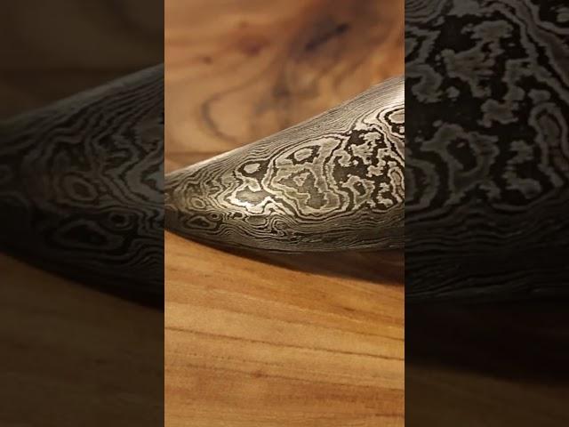 Forging a damascus KA-BAR style knife