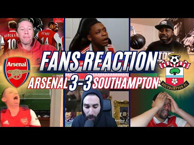 ARSENAL FANS REACTION TO 3-3 DRAW TO SOUTHAMPTON | PREMIER LEAGUE