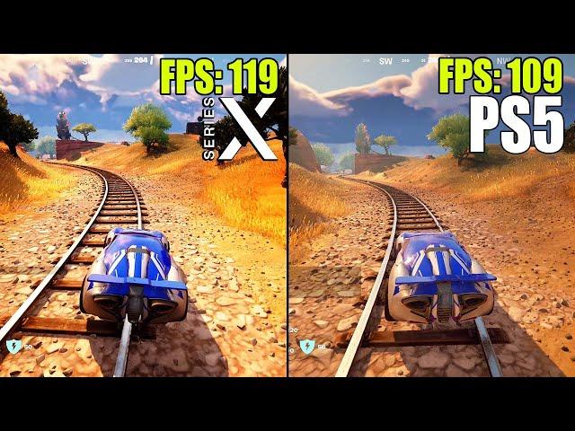 Fortnite Chapter 5 Season 3 | Xbox Series X vs. PS5 at 120FPS Comparison