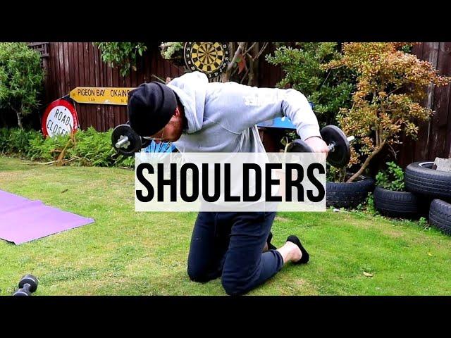 Jacob McDonald FULL SHOULDERS WORKOUT Natural Bodybuilding "At Home" Training!