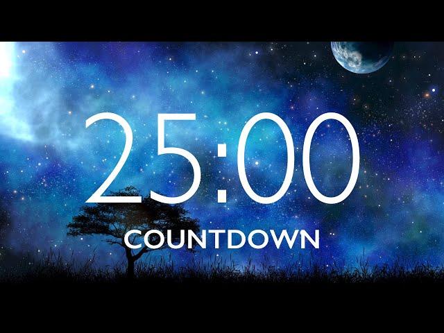 25 Minute Timer with Relaxing Music and Alarm ⏰