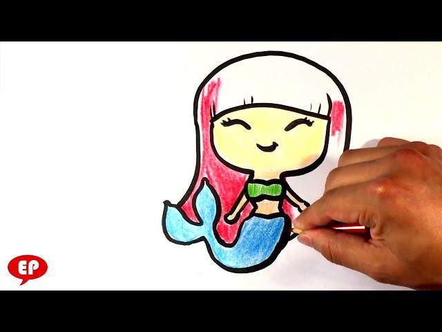 How to Draw a Mermaid - Easy Pictures to Draw