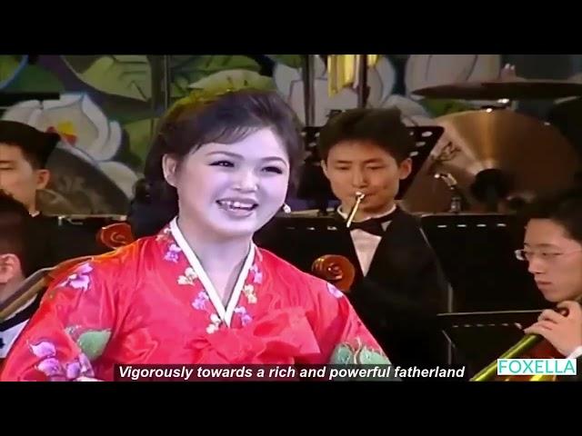 Kim Jong Un's wife Ri Sol Ju singing Burn High, Campfire