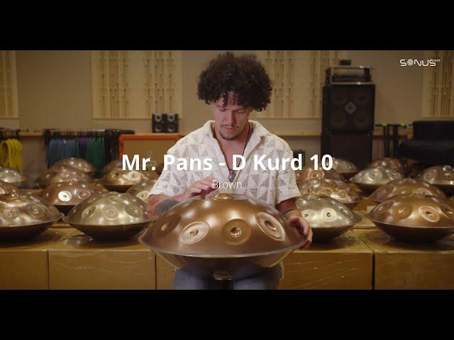 D Kurd 10 Stainless Steel Handpan Mr. Pans (Brown)