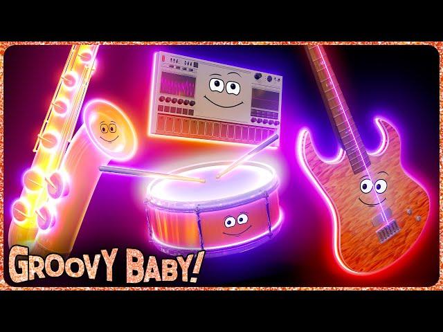 "K-Pop!" – Baby Sensory Music Video – Electrifying, Upbeat Music and Animated Instruments