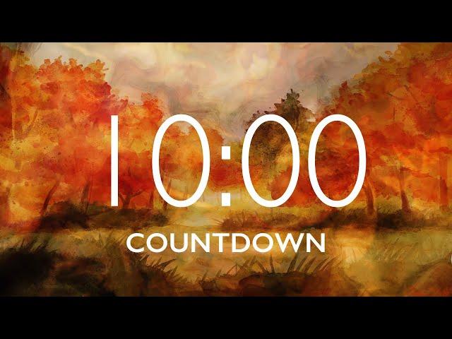 10 Minute Fall Leaves Timer with Relaxing Music and Alarm ⏰