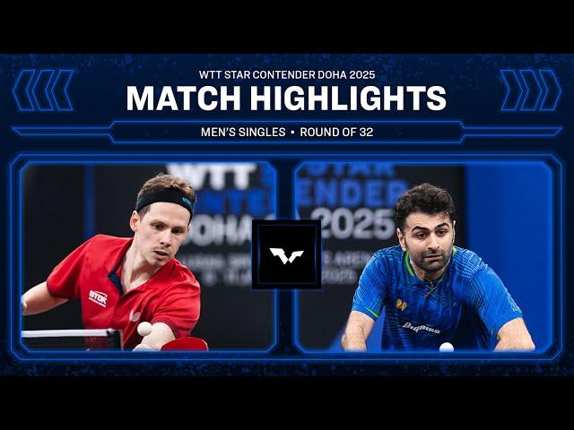 Jonathan Groth vs Noshad Alamiyan | MS R32 | WTT Star Contender Doha 2025