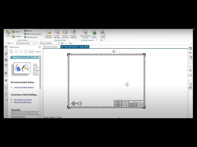 Siemens NX drafting template in NX1926