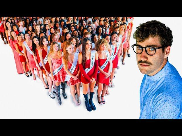 1 Nerd VS 100 Supermodels