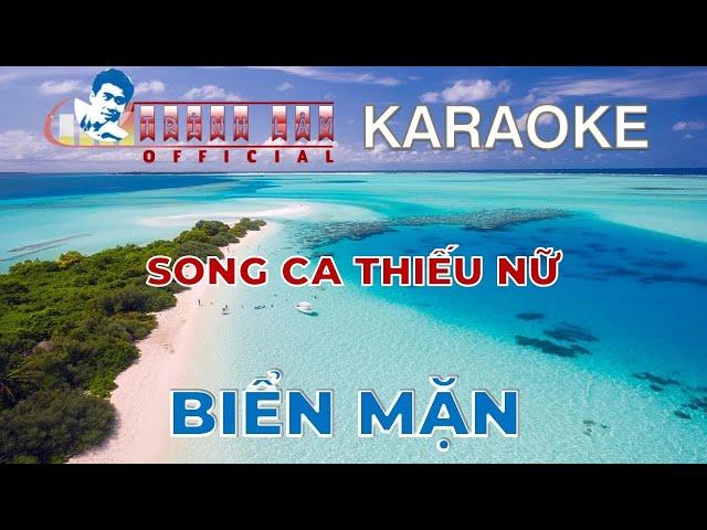  Karaoke BIỂN MẶN Thiếu Giọng Nữ || Song Ca với Trình Lâm || Nhạc Sống Full HD.