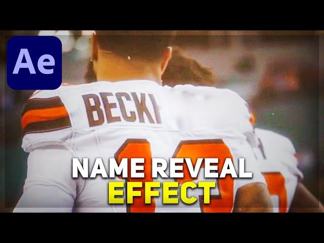 Text Reveal Effect - After Effects Tutorial (Sports Edits)