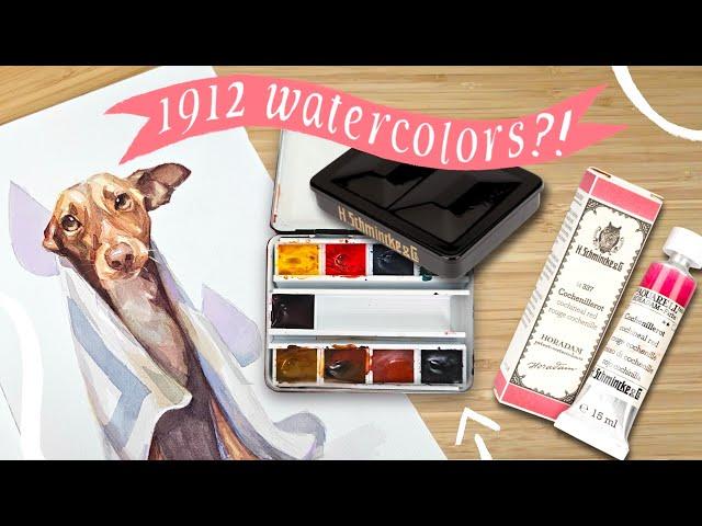 Painting with Old AND New Watercolors?! | Schmincke Retro Travel Set!