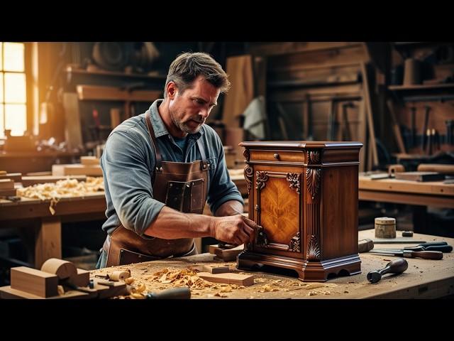 Timeless Elegance, Modern Craftsmanship: Watch a Young Carpenter Build a Classic Bedside Cabinet