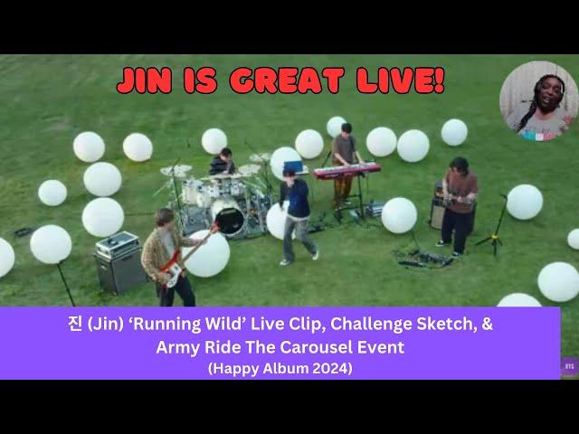 1st Reaction To: 진 (Jin) ‘Running Wild’ Live Clip, Challenge Sketch, & Army Ride The Carousel Event