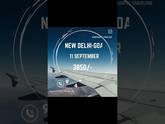 "Delhi To Goa Flights - Unbelievable Low Fares!", Diwali Flight Offer ️