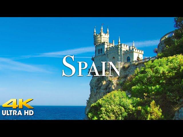 FLYING OVER SPAIN (4K UHD) Relaxing Music with Beautiful Nature Scenery | 4K VIDEO Ultra HD / 4K TV